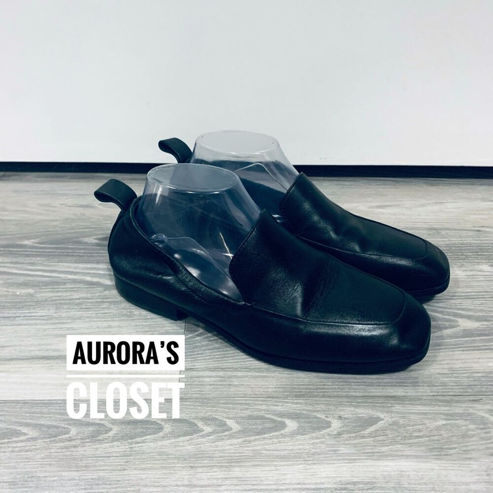 Reiss 9 Black Leather Loafer Ainsley $265 - Picture 1 of 6